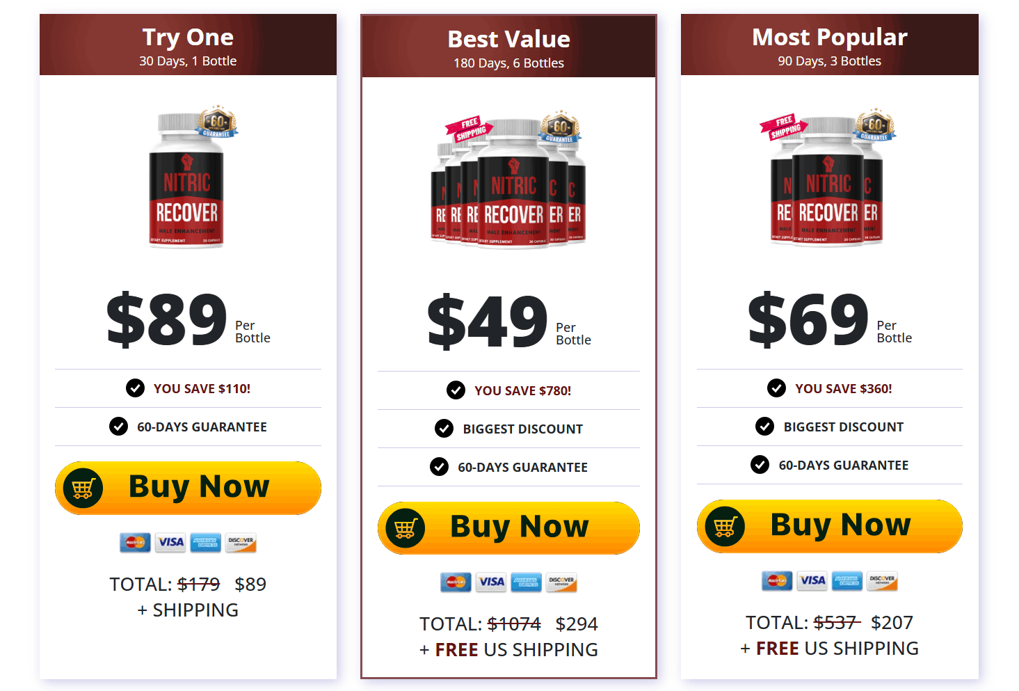 Nitric Recover Supplement Price